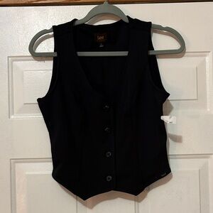Lee Women's Classic Black Button-Up Vest